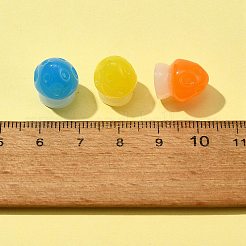 蓄光樹脂キノコ飾り10個。  デスク装飾用の暗闇で光るキノコ  ミックスカラー  13.5~14x11~11.5x11mm&nbsp;RESI-FS0001-60B