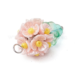 Glass Seed Beaded Flowerpot Pendants&nbsp;PALLOY-MZ00520-01