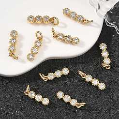 SHEGRACE Brass Pave Cubic Zirconia Pendants&nbsp;XGRQ3P037-585G