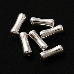 真鍮製チューブビーズ  鉛フリー＆カドミウムフリー  チューブ  925銀メッキ  9x3mm  穴：1.8mm&nbsp;KK-O143-44S