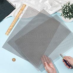304ステンレススチールストレーナー  メッシュシート  長方形  ステンレス鋼色  420x300x1.5mm&nbsp;FIND-WH0111-538