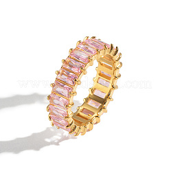 304 Stainless Steel Pave Cubic Zirconia Finger Rings for Women&nbsp;VX2680-5