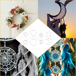 DIY Woven Net/Web with Feather Making Finding Kit&nbsp;DIY-DC0001-84