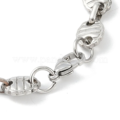 Non-Tarnish 201 Stainless Steel Coffee Bean Chain Bracelets for Women Men&nbsp;BJEW-I316-06P
