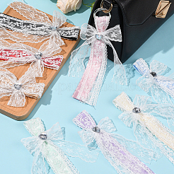8Pcs 8 Colors Polyester Lace Pendant Decorations&nbsp;HJEW-SZ0001-71