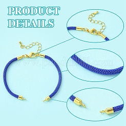 12Pcs 3 Colors Nylon Cords Bracelet Makings Fit for Connector Charms&nbsp;AJEW-YW0001-43A