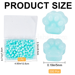 足跡シールワックス粒子200個  レトロシーリング印鑑用  アクアマリン  5mm&nbsp;DIY-CP0009-32