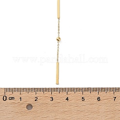 304 Stainless Steel Rectangle Link Chain Y Necklaces for Women&nbsp;NJEW-Z085-02G