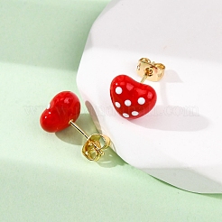 Brass Micro Pave Cubic Zirconia Stud Earrings&nbsp;EJEW-D328-01G-03