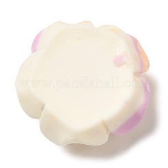 グラデーションカラー不透明樹脂カボション  花  ナバホホワイト  28x12.5mm&nbsp;RESI-I053-01B
