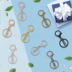 24Pcs 8 Caolors Alloy Keychain Clasps&nbsp;KEYC-SC0001-80