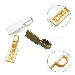 チベット風合金貼り付け用バチカン  長方形  ミックスカラー  26x8x1mm  穴：5x8mm  60個/セット&nbsp;TIBE-TA0001-09