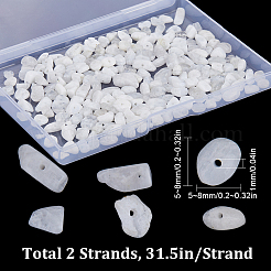 2連売り天然レインボームーンストーンチップビーズ連売り  5~8x5~8mm  穴：1mm  約31.5インチ&nbsp;G-SC0002-51