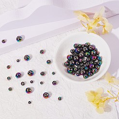 80Pcs 4 Style Rack Plating Rainbow Color 304 Stainless Steel Beads&nbsp;STAS-SZ0002-38