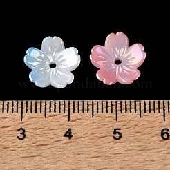 アクリルビーズキャップ  花  ミックスカラー  11.5x11.5~12x3mm  穴：1.4mm  約2777個/500g&nbsp;OACR-G057-01C