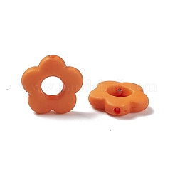 不透明なアクリルビーズフレーム  花  ミックスカラー  14x14.5x3.5mm  穴：1.5mm  1240個/ 500g&nbsp;OACR-H019-26