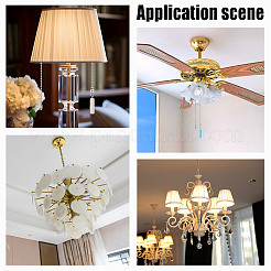 6Pcs 3 Colors Synthetic Luminous Stone Charms Ceiling Fan Pull Chain Extenders&nbsp;HJEW-NB00240