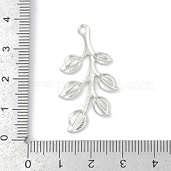 アイアン製ペンダント  葉  プラチナ  36.5x19.5x1mm  穴：2mm&nbsp;IFIN-R001-07P