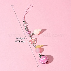 Glass & Resin Mobile Straps&nbsp;HJEW-FS00009-02