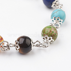 Natural & Synthetic Mixed Stone Bracelets&nbsp;BJEW-JB03604