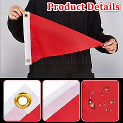 ポリエステル製海洋信号旗  三角形  レッド  440x285x0.1mm&nbsp;AJEW-WH0485-77C