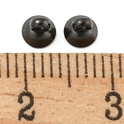 304ステンレススチールビーズキャップペンダントベイル  グローブガラスバブルカバーペンダント用  ブラック  4mm  穴：1.50mm&nbsp;STAS-G224-24B-06