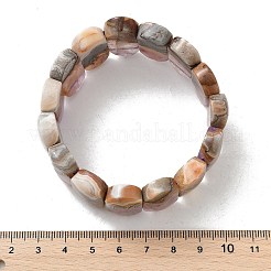 Oval Natural Amethyst Lace Agate Beads Stretch Bracelets for Women Men&nbsp;BJEW-C097-04A