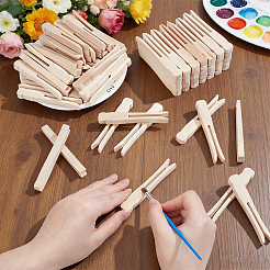 350Pcs Craft Wooden Flat Clips&nbsp;DIY-WA0001-27