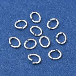 925スターリングシルバーオープンタイプ丸カン  鋸で切った楕円形  銀  18ゲージ  7.5x6x1mm  内径：4.5x5.5mm  約71個/10g&nbsp;STER-NH0001-36M-S