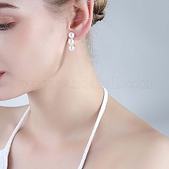 Triple Shell Pearl Beaded Hoop Earrings&nbsp;JE1001A