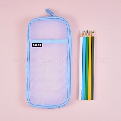 グリッドメッシュペンペンケース  亜鉛合金ジッパー付き  ホワイト  235x110x13mm&nbsp;ABAG-SZC0004-01