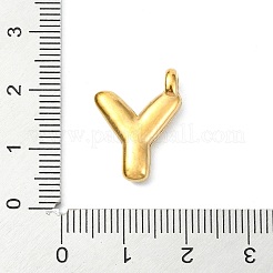 イオンプレーティング（IP）304ステンレスペンダント  レターチャーム  18KGP本金メッキ  文字y  19x14.5x4mm  穴：1.6mm&nbsp;STAS-U033-02G-Y