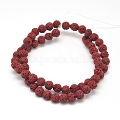 Natural Lava Rock Round Bead Strands&nbsp;X-G-E257-09