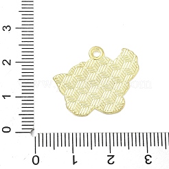 合金エナメルチャーム  花  桃パフ  20x24x1.5mm  穴：1.8mm&nbsp;ENAM-P258-02F-G