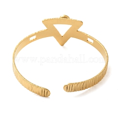 304 Stainless Steel Open Cuff Bangles&nbsp;BJEW-K230-02G-G