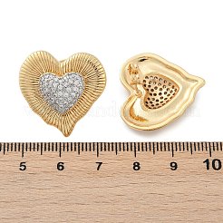 Brass Micro Pave Clear Cubic Zirconia Stud Earrings&nbsp;EJEW-C134-01G