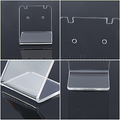 有機ガラスのピアスディスプレイ  L字型のイヤリングディスプレイスタンド  透明  3.5x3.4x2.7cm&nbsp;EDIS-PH0001-06