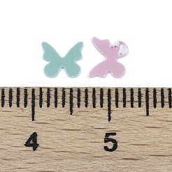 プラスチックカボション  DIY 手作りグリッター  ミックスカラー  蝶  5x5.5x0.1mm&nbsp;RESI-K043-01D