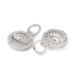 Brass Cubic Zirconia Charms&nbsp;ZIRC-C022-11P
