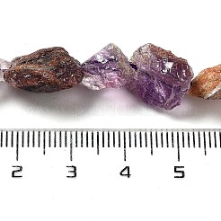 Raw Rough Natural Purple Phantom Quartz Purple Lodolite Quartz Beads Strands&nbsp;G-P528-B06-02