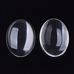 Transparent Glass Cabochons&nbsp;GGLA-R022-30x40-B