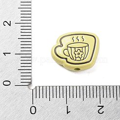 塗装合金ビーズをスプレー  カップ  シャンパンイエロー  12x15x5mm  穴：1.8mm&nbsp;LS-FIND-C064-01A