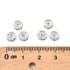 Brass Rhinestone Spacer Beads&nbsp;X-RB-A014-Z6mm-01S