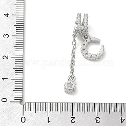 Brass Micro Pave Clear Cubic Zirconia Pendants&nbsp;LS-CU-CBA9FFD-02C