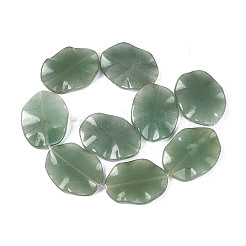 天然石グリーンアベンチュリンビーズ連売り  葉  37~41x30~35x5.5~8.5mm  穴：1~1.8mm  約9~10個/連  14.57~16.14''（37~41センチメートル）&nbsp;G-T143-21A