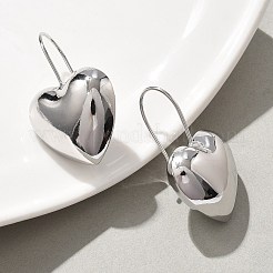 Heart Brass Dangle Earrings&nbsp;EJEW-B132-03P