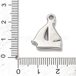 304ステンレスペンダント  ヨットチャーム  ステンレス鋼色  20x16x2.5mm  穴：2mm&nbsp;STAS-K311-14P