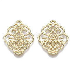 合金細線参加者のリンク  花  ライトゴールド  27.5x22x1mm&nbsp;X-PALLOY-R116-30