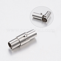 Tarnish Resistant 304 Stainless Steel Column Locking Tube Magnetic Clasps&nbsp;STAS-E089-05C