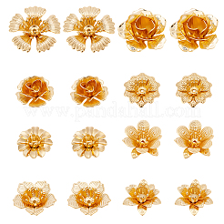 16Pcs 8 Styles Brass Bead Caps&nbsp;KK-BBC0023-52